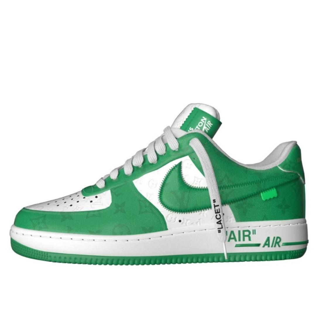 LOUIS VUITTON X AIR FORCE 1 VIRGIL ABLOH GREEN WHITE – Bjohn Sneakers