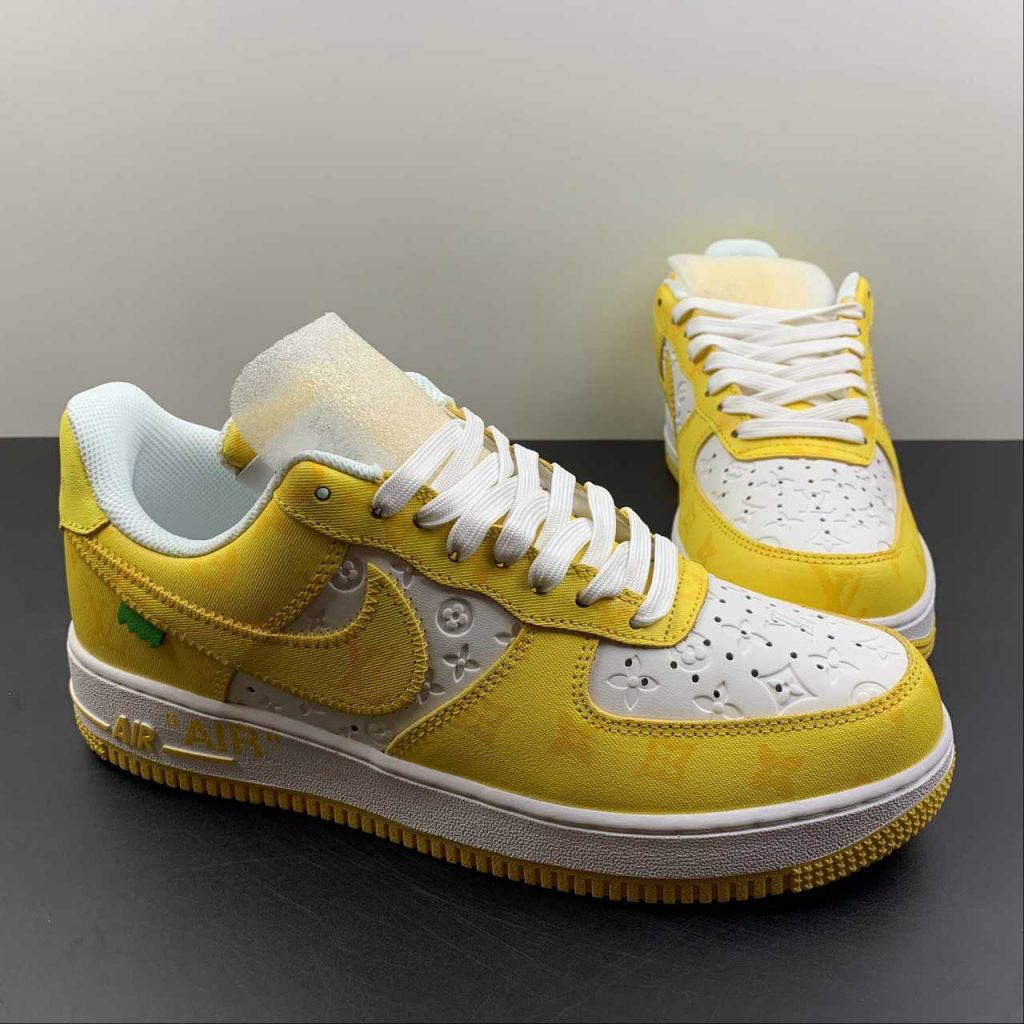 LOUIS VUITTON X AIR FORCE 1 VIRGIL ABLOH YELLOW WHITE – Bjohn Sneakers